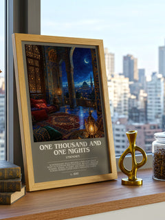 One Thousand and One Nights bookish poster colour and style options – Unknown book art