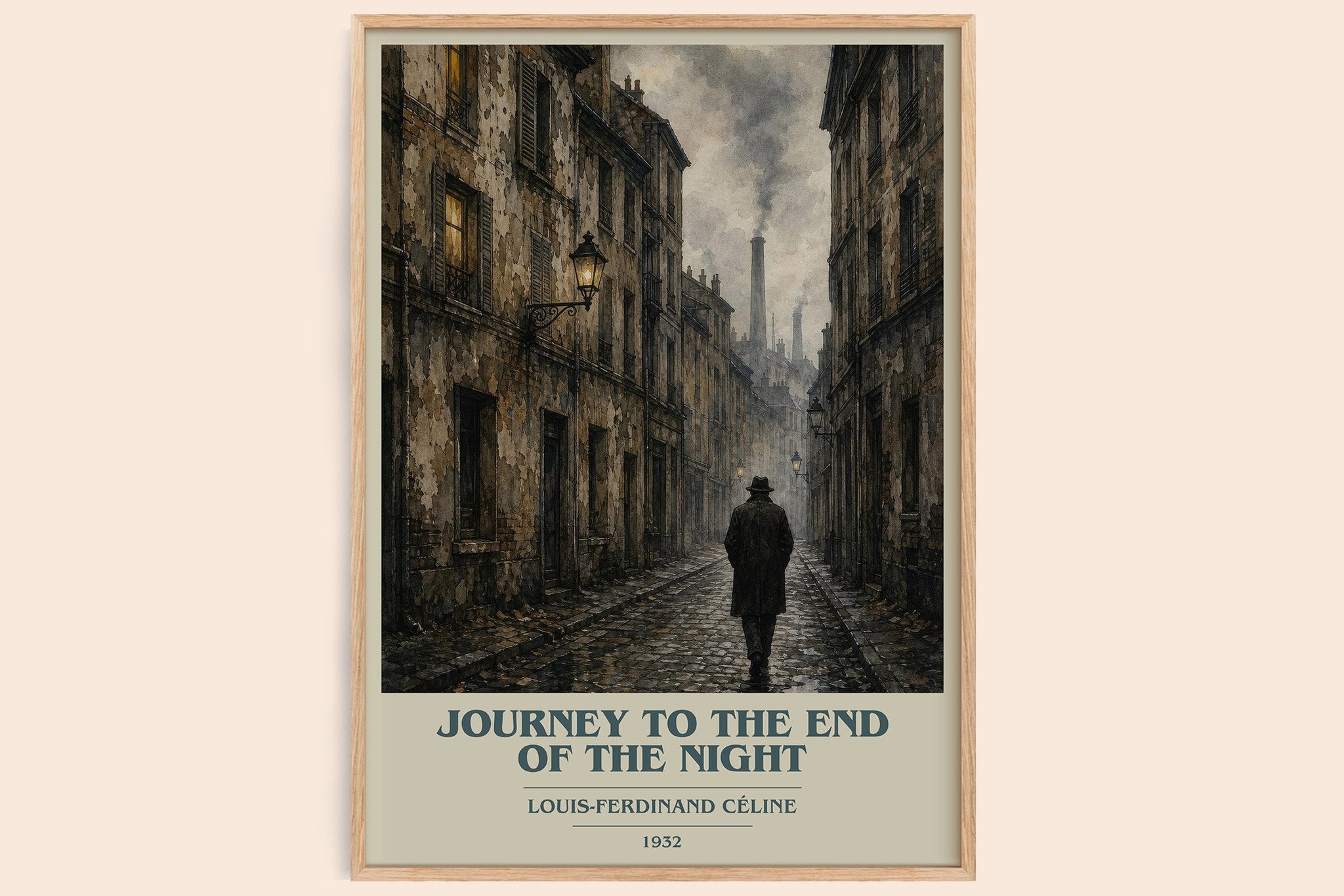 Journey to the End of The Night Book Cover Poster by L. Céline