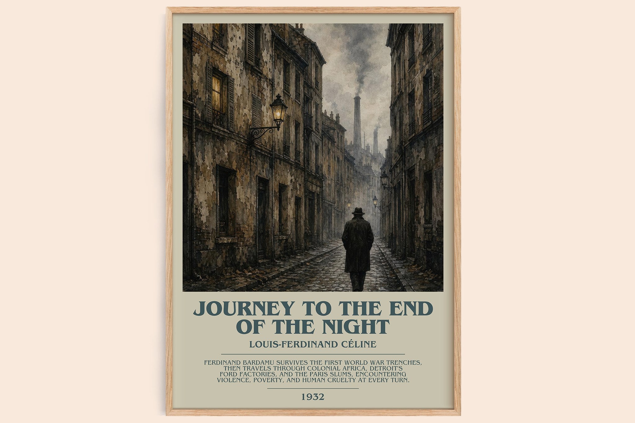 Journey to the End of The Night Bookish Wall Art by L. Céline