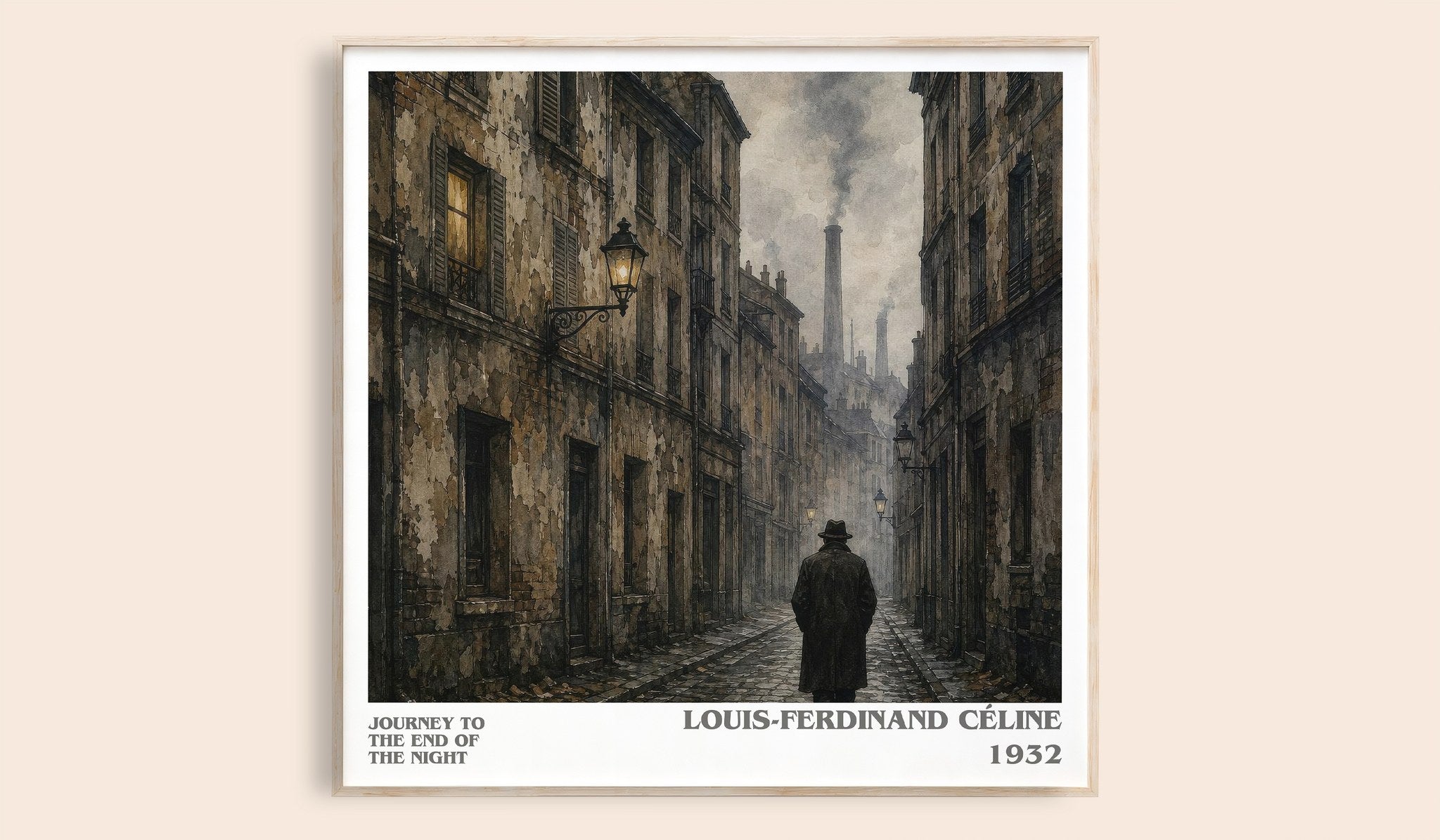 Journey to the End of The Night Literary Art Print by L. Céline