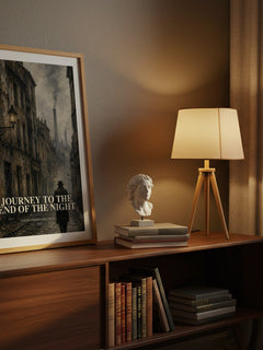 Journey to the End of The Night watercolour print on bookshelf – Louis-Ferdinand Céline fan gift