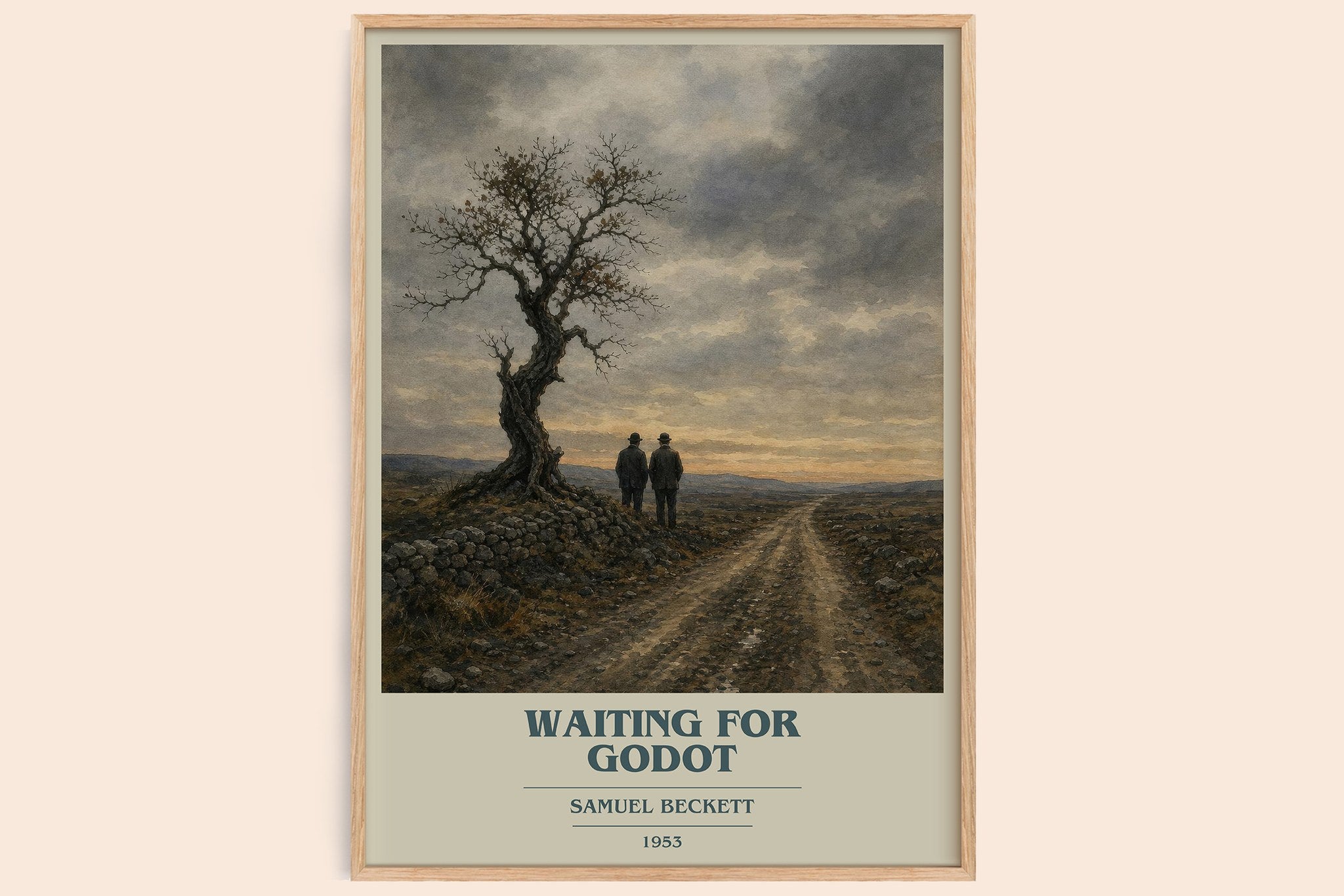 Waiting for Godot Book Cover Poster by Samuel Beckett