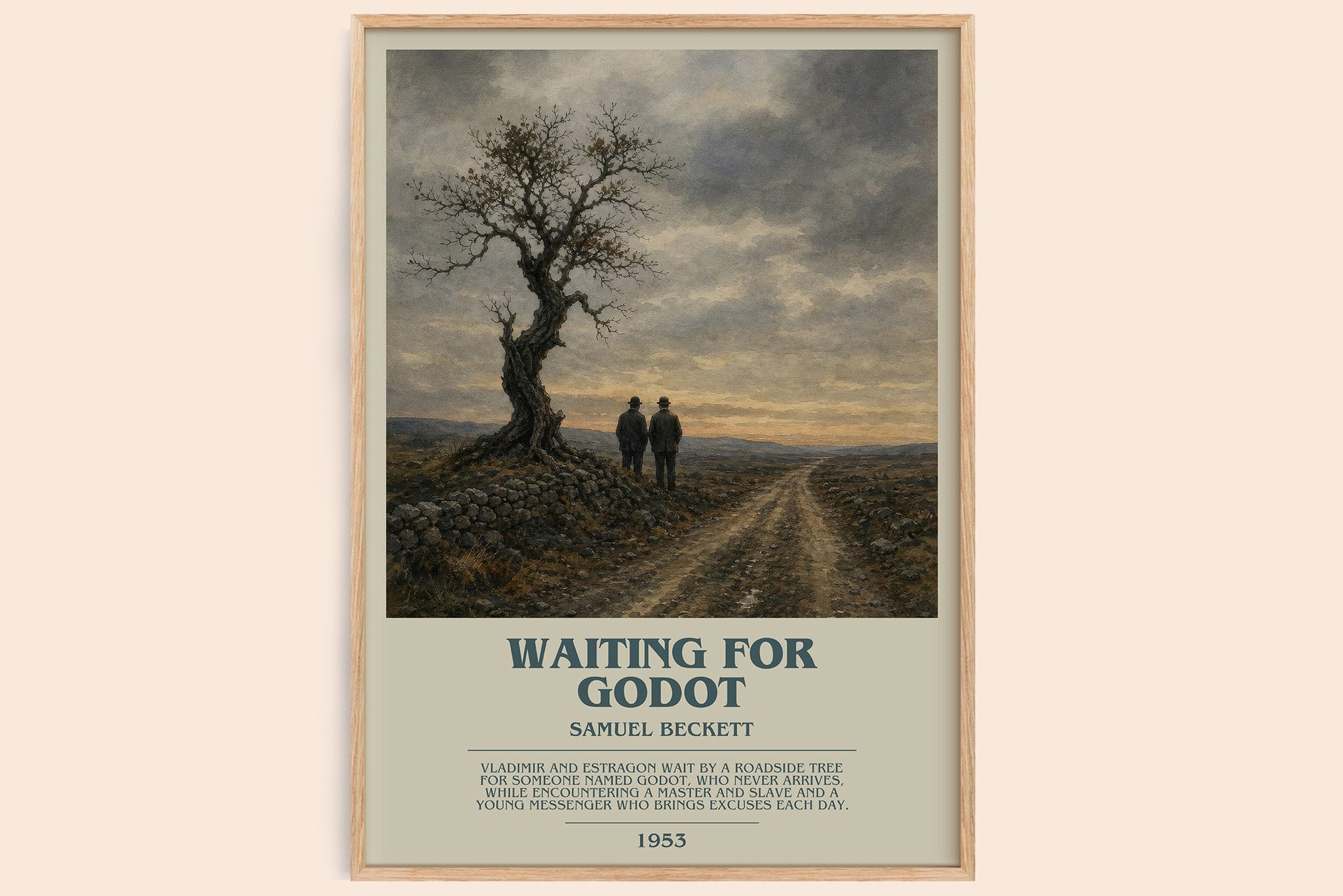 Waiting for Godot Bookish Wall Art by Samuel Beckett
