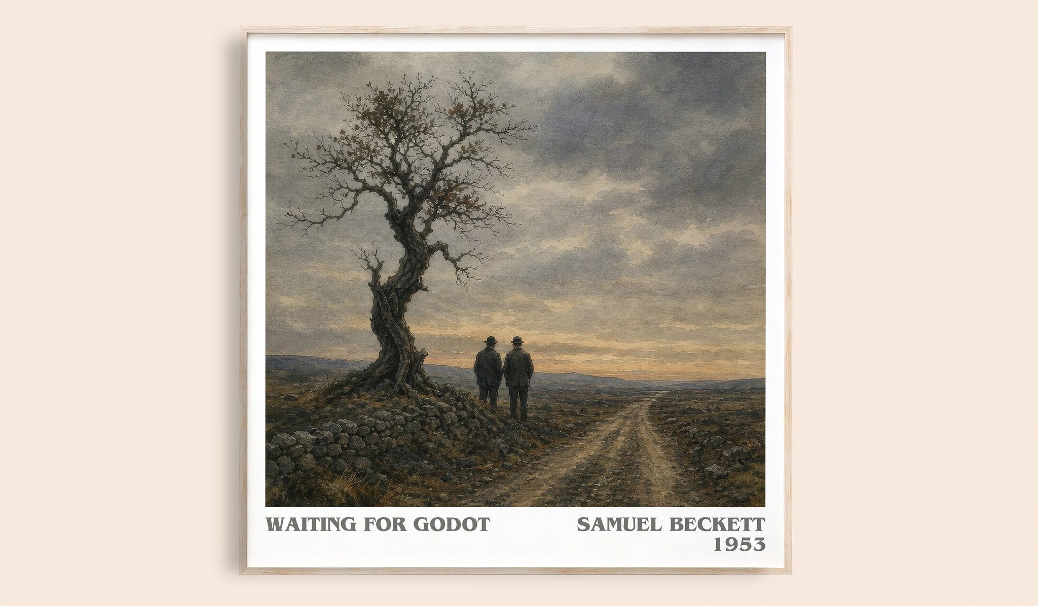 Waiting for Godot Literary Art Print by Samuel Beckett