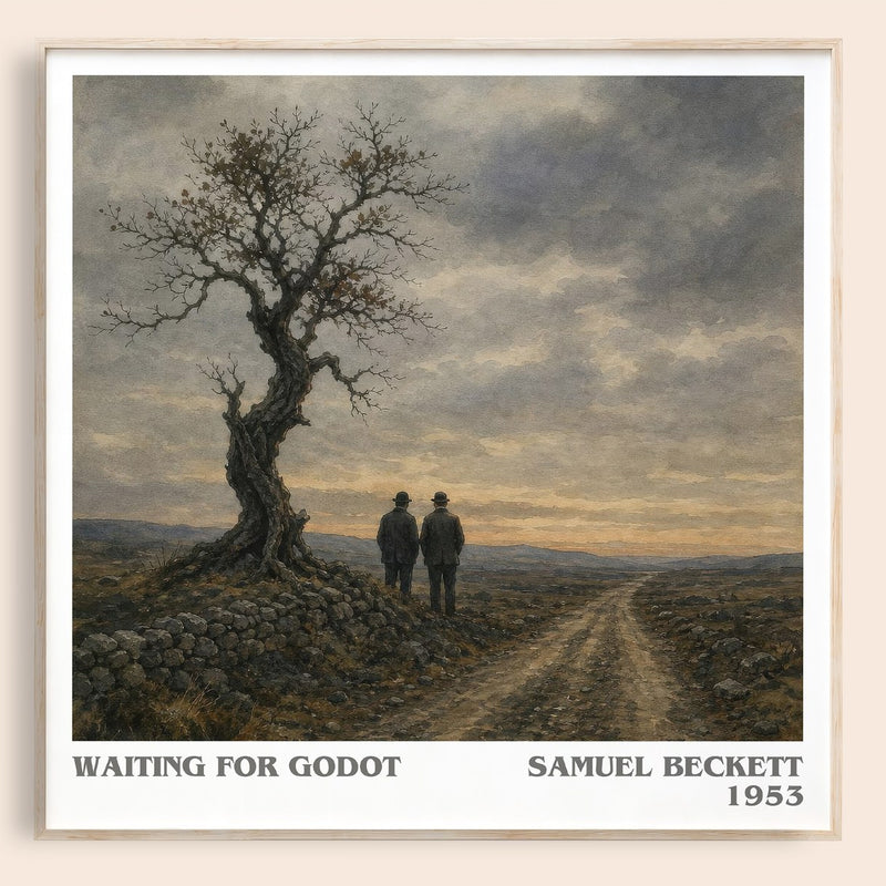 Waiting for Godot literary book poster by Samuel Beckett – framed literary art print