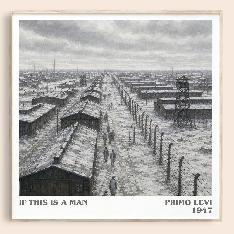 If This Is a Man literary book poster by Primo Levi – framed literary art print