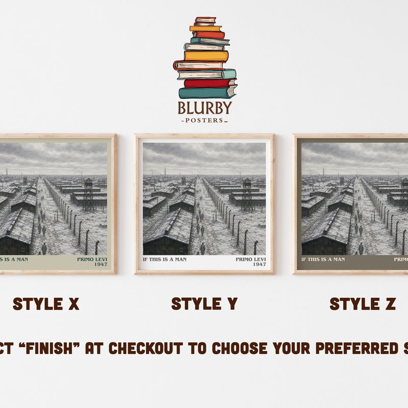 If This Is a Man literary print in frame leaning in hallway – memoir wall art
