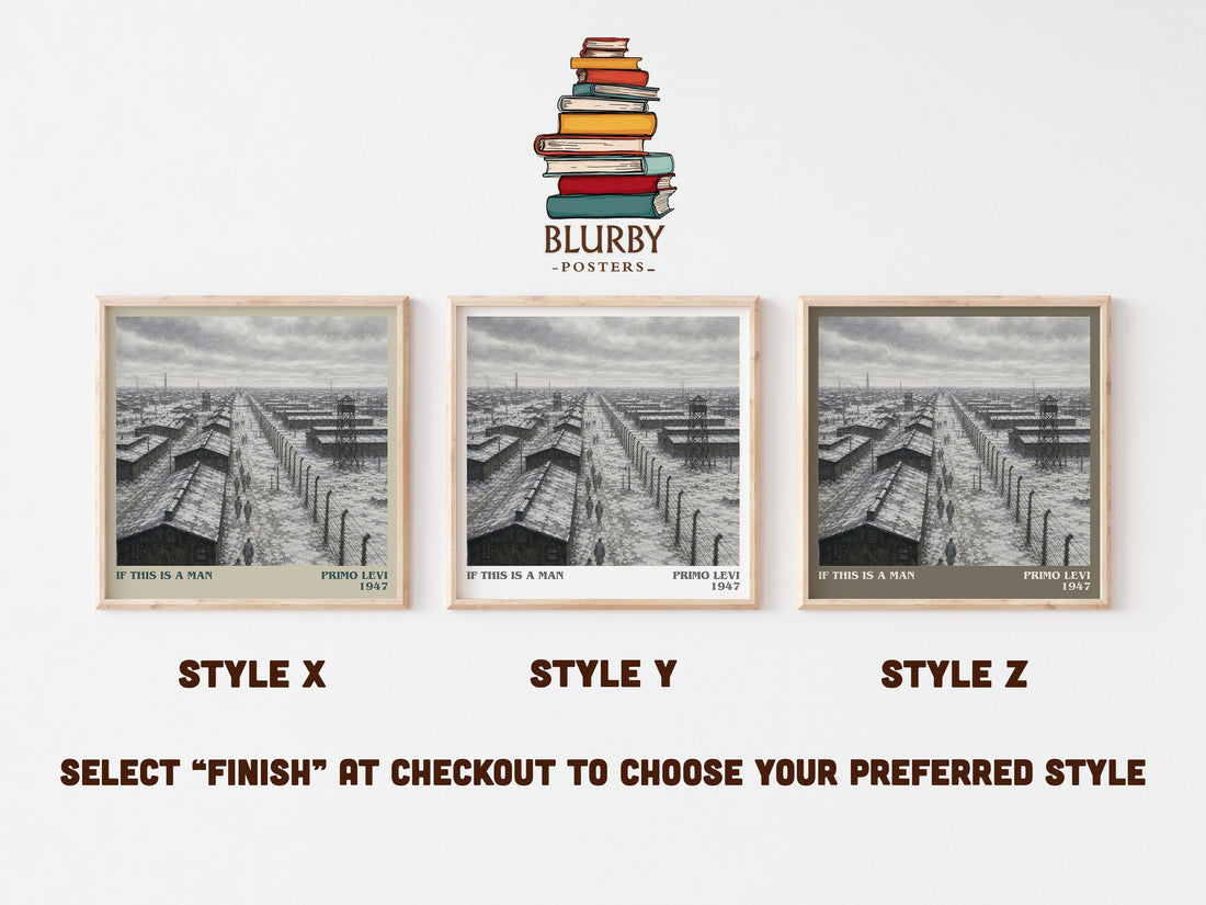 If This Is a Man literary print in frame leaning in hallway – memoir wall art (mockup)