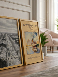 If This Is a Man watercolour print framed by window – literary home decor