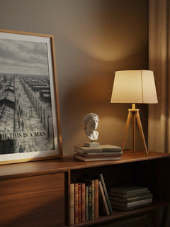 If This Is a Man watercolour print on bookshelf – Primo Levi fan gift