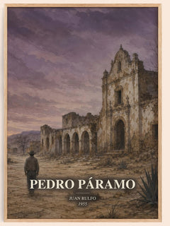 Pedro Páramo watercolour book poster by Juan Rulfo – framed literary art print