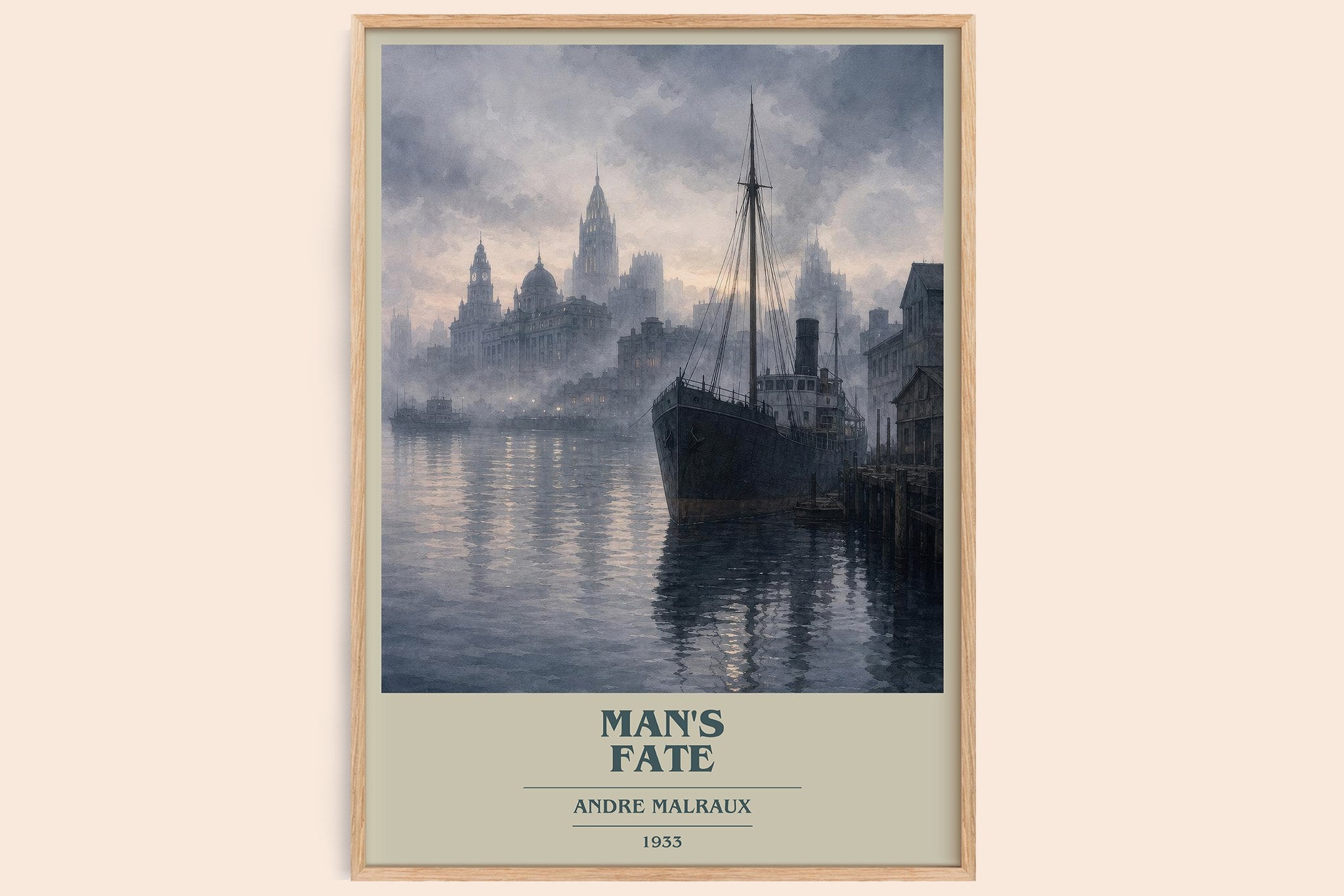 Man's Fate Book Cover Poster by Andre Malraux