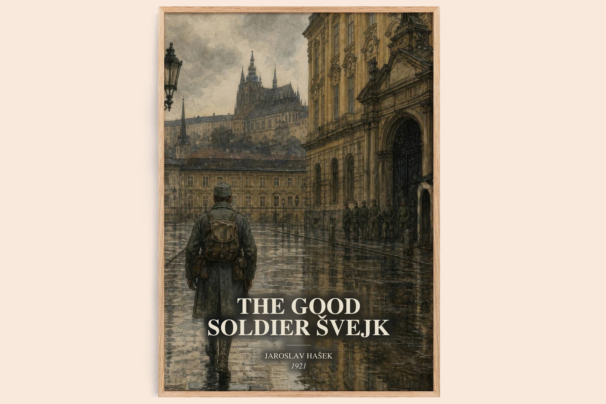 The Good Soldier Švejk Book Watercolour Illustration by Jaroslav Hašek
