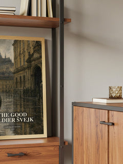 The Good Soldier Švejk book watercolour illustration paper finish options – matte satin gloss