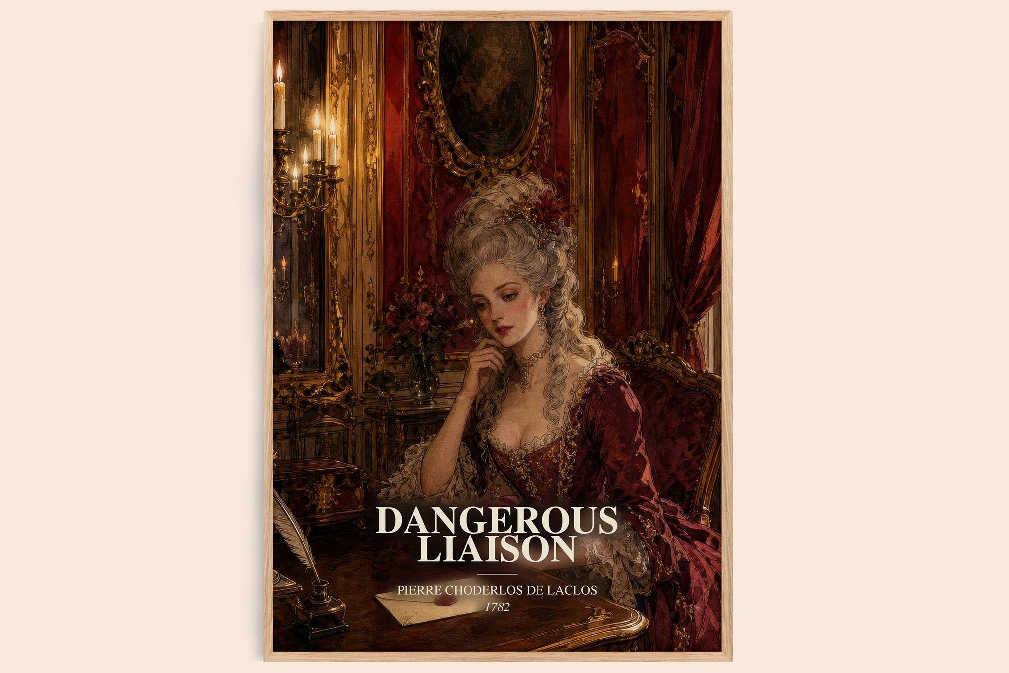 Dangerous Liaison Book Watercolour Illustration by P. Laclos