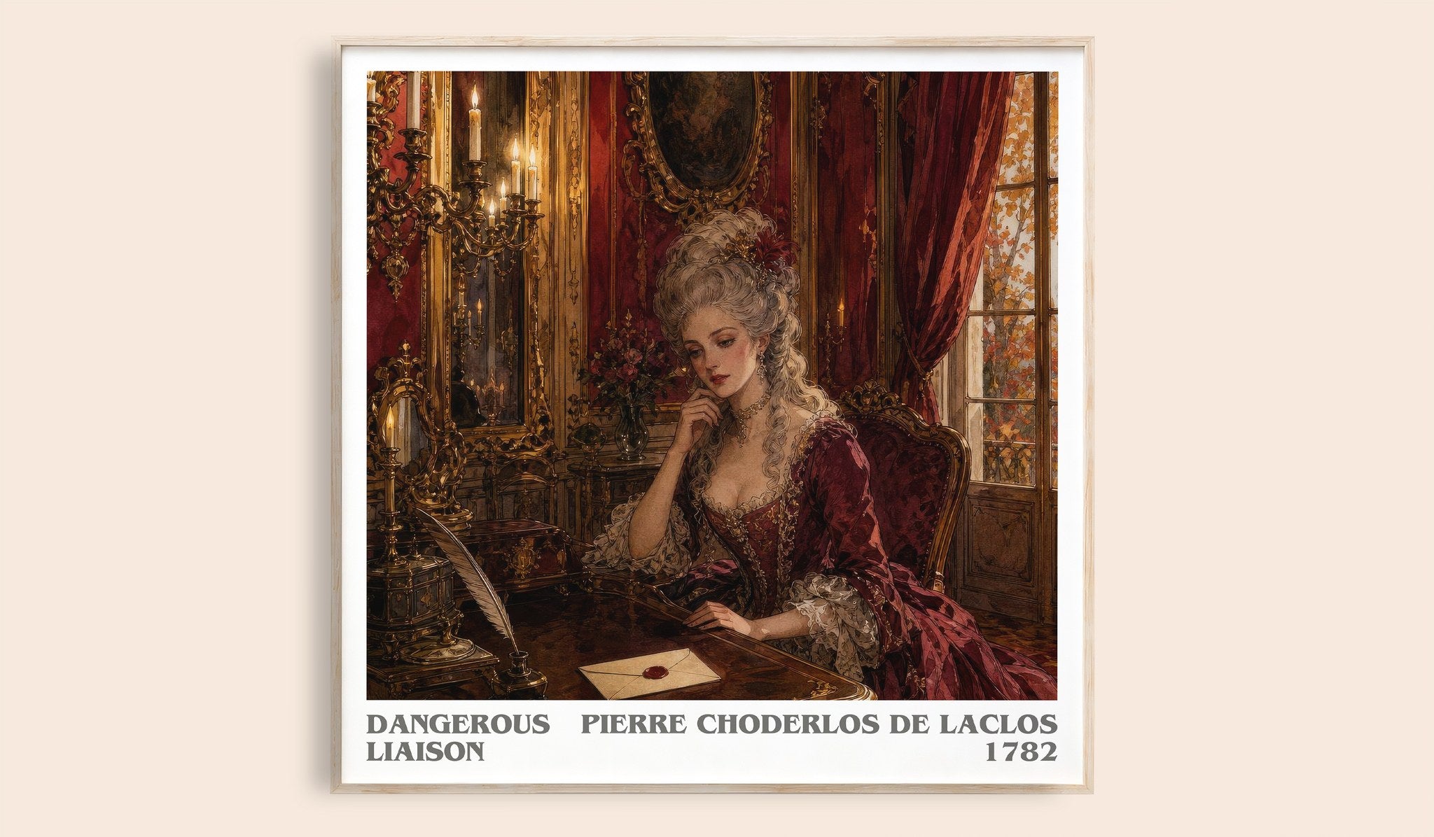 Dangerous Liaison Literary Art Print by Pierre Choderlos de Laclos