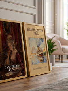 Dangerous Liaison watercolour print framed by window – literary home decor