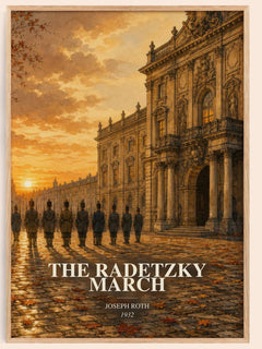 The Radetzky March watercolour book poster by Joseph Roth – framed literary art print