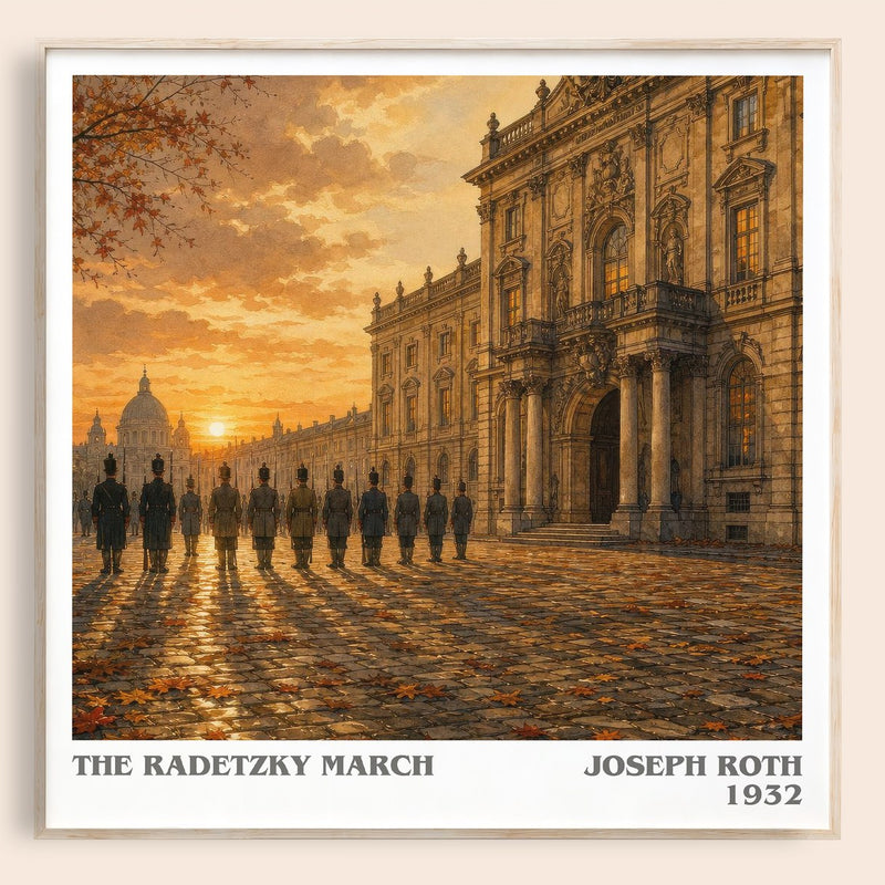 The Radetzky March literary book poster by Joseph Roth – framed literary art print