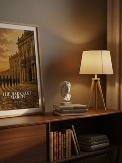 The Radetzky March watercolour print on bookshelf – Joseph Roth fan gift