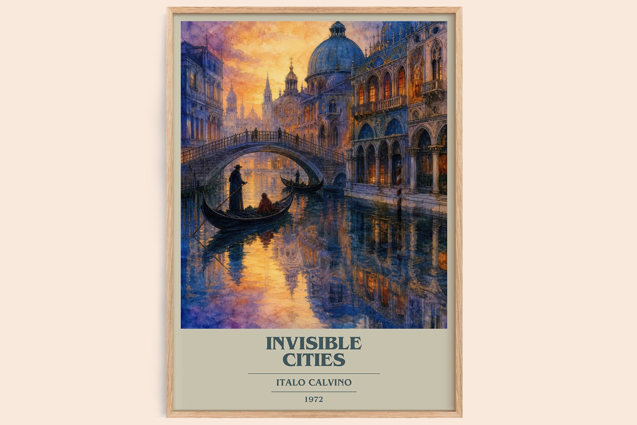 Invisible Cities Book Cover Poster by Italo Calvino