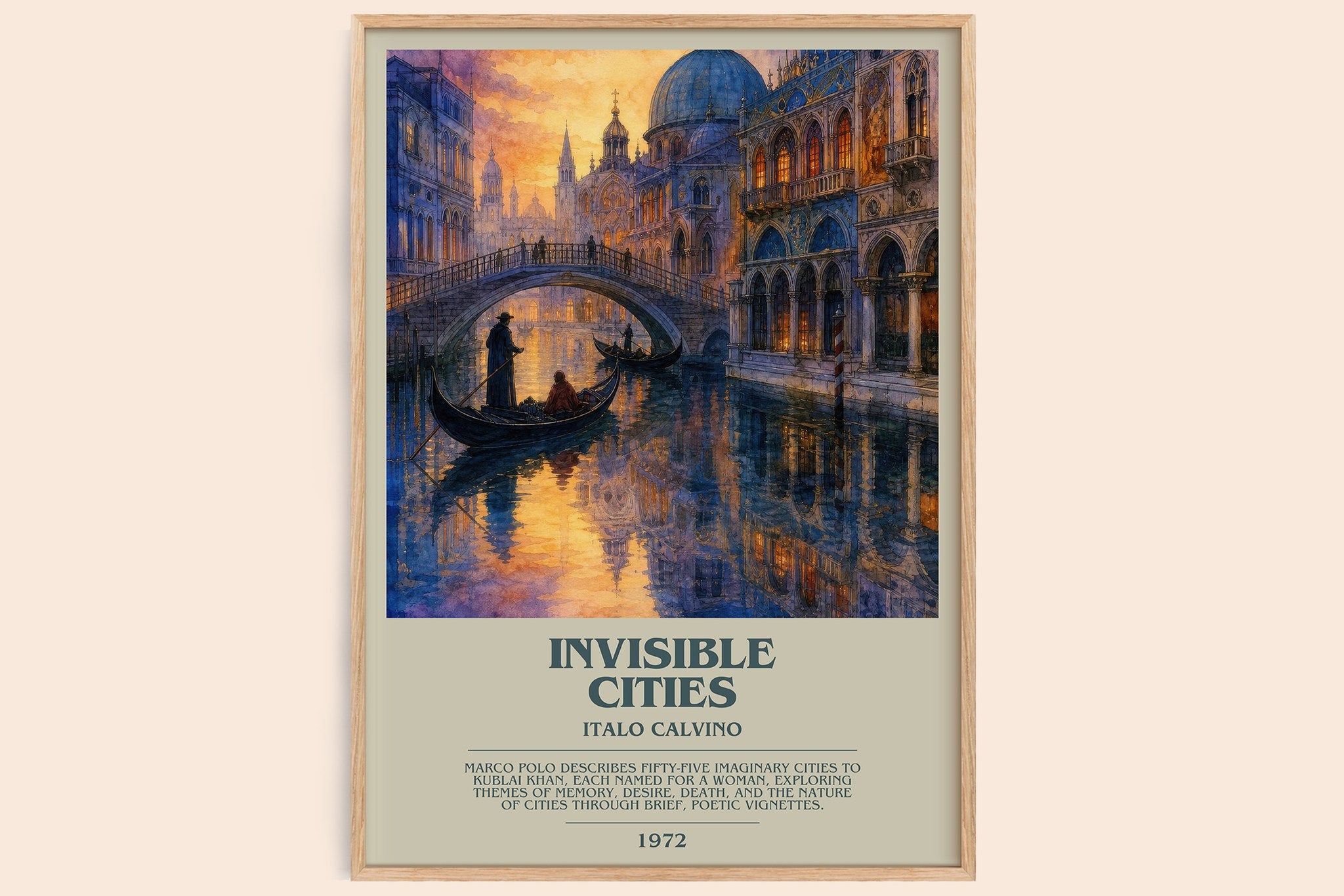 Invisible Cities Bookish Wall Art by Italo Calvino