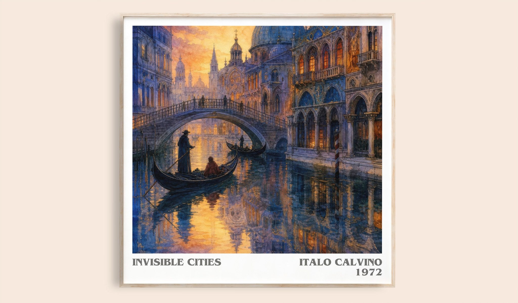 Invisible Cities Literary Art Print by Italo Calvino