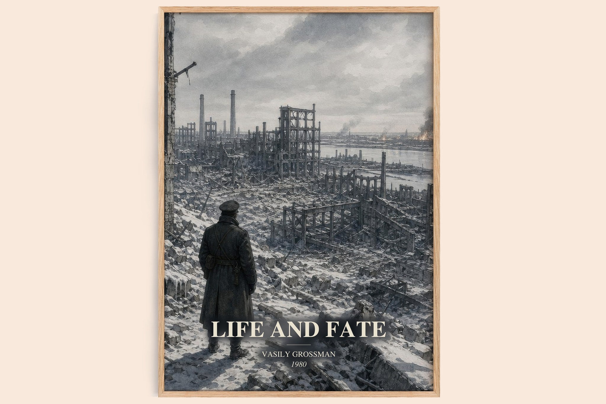 Life and Fate Book Watercolour Illustration by Vasily Grossman