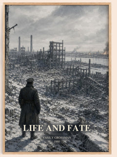 Life and Fate watercolour book poster by Vasily Grossman – framed literary art print