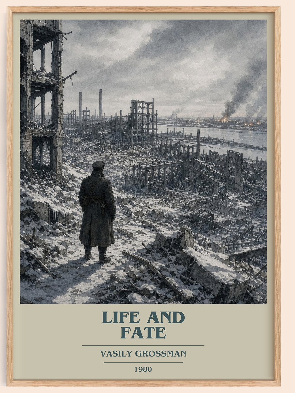 Life and Fate Book Cover Poster by Vasily Grossman – framed poster