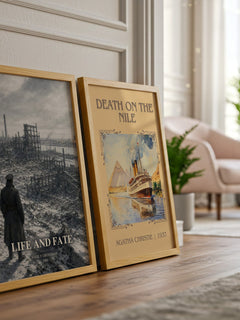 Life and Fate watercolour print framed by window – literary home decor