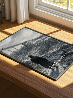 Life and Fate watercolour book poster framed on wall – historical fiction wall art