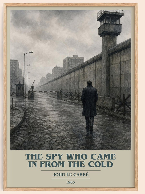 The Spy Who Came in From the Cold book cover book poster by John le Carré – framed literary art print