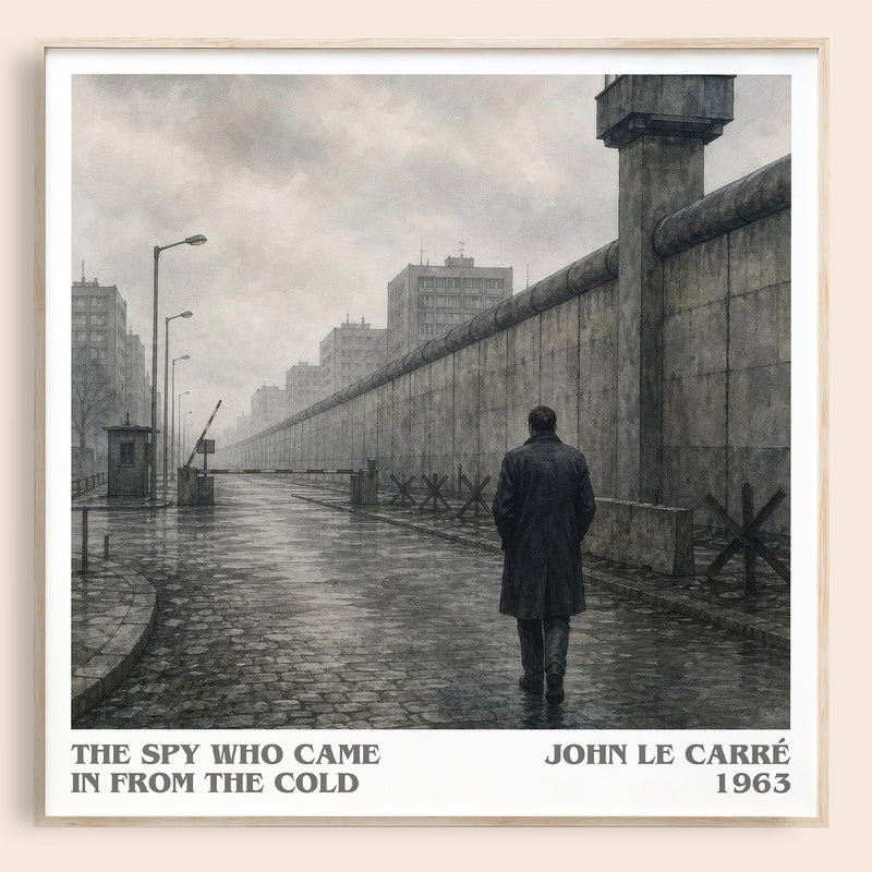 The Spy Who Came in From the Cold literary book poster by John le Carré – framed literary art print
