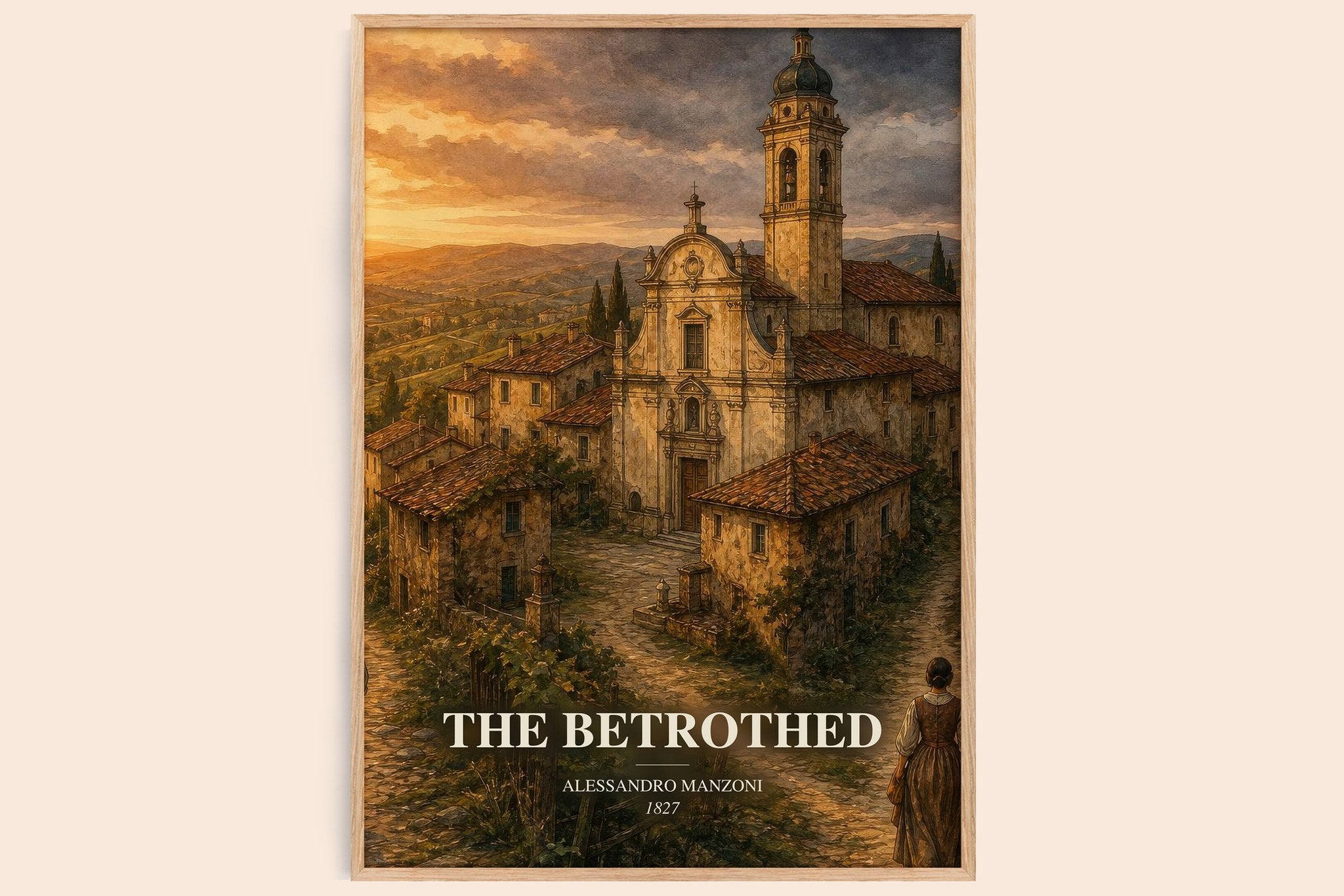 The Betrothed Book Watercolour Illustration by Alessandro Manzoni