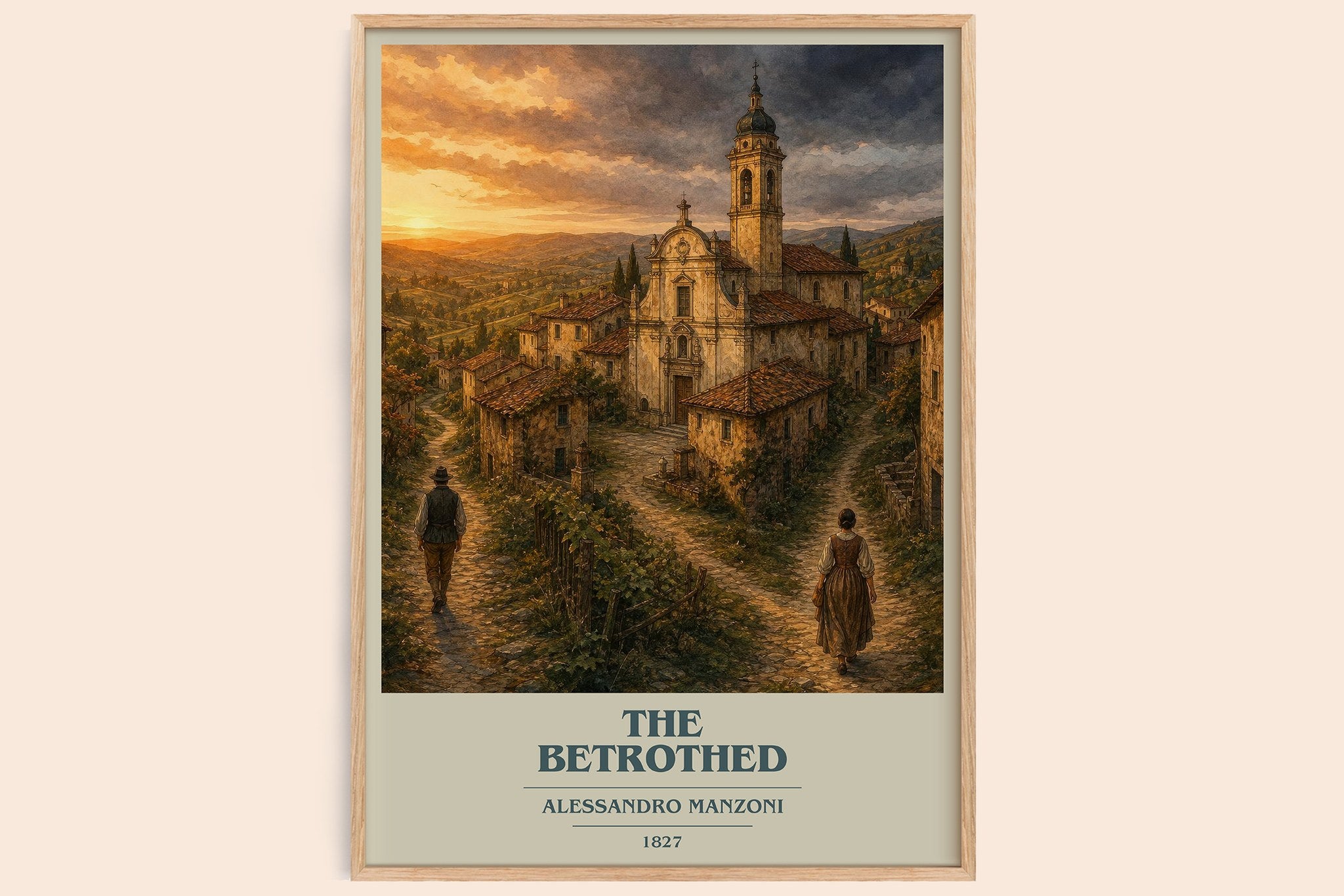 The Betrothed Book Cover Poster by Alessandro Manzoni