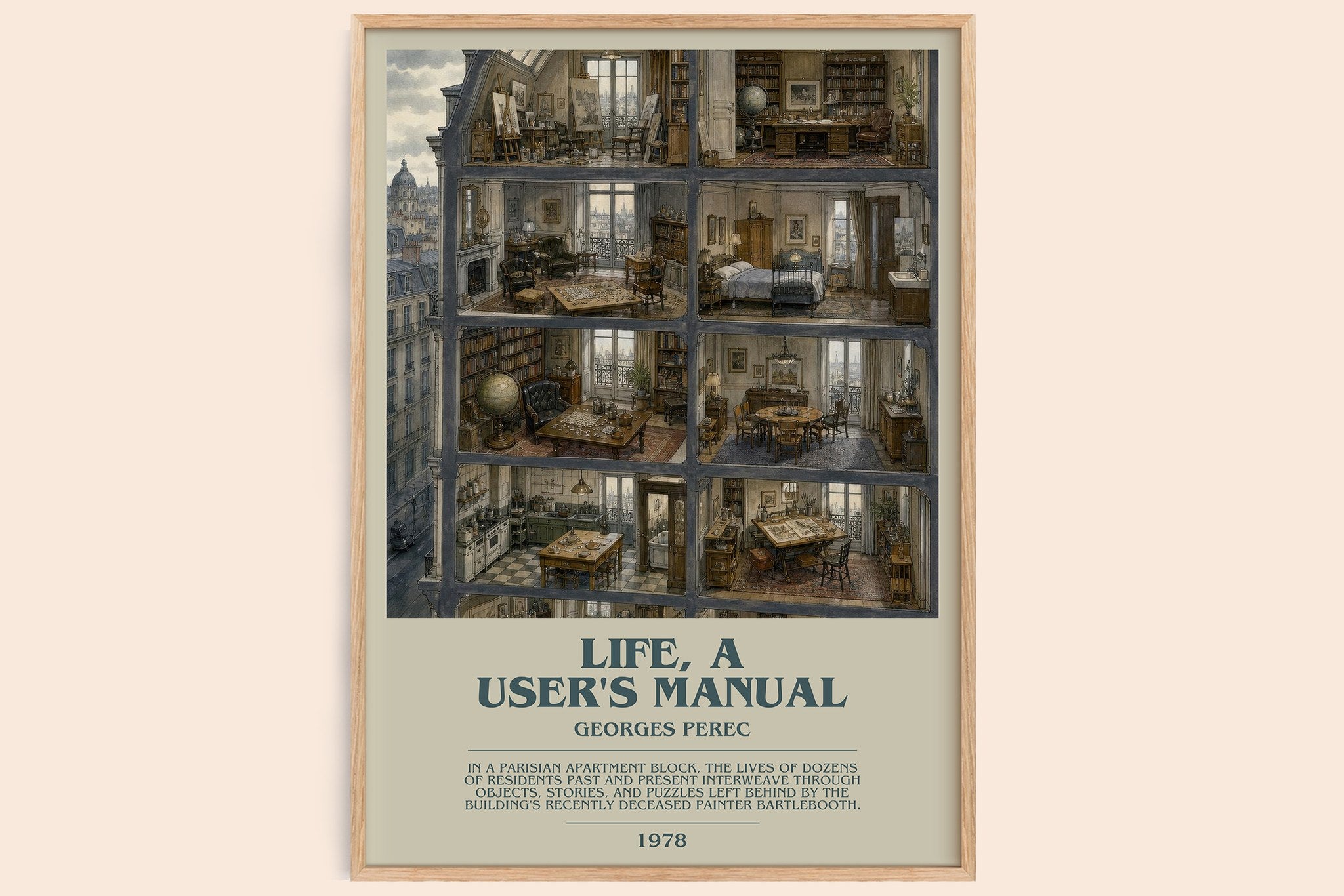 Life, a User's Manual Bookish Wall Art by Georges Perec