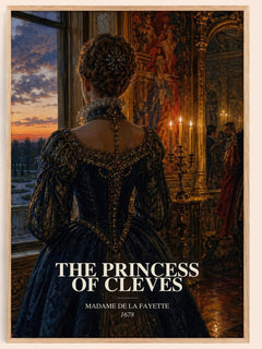 The Princess of Cleves watercolour book poster by Madame de La Fayette – framed literary art print