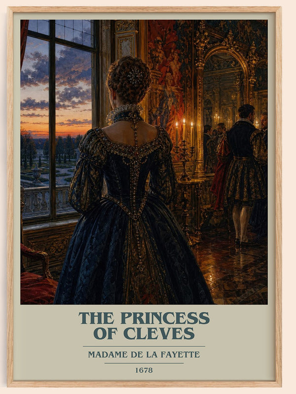 The Princess of Cleves book cover book poster by Madame de La Fayette – framed literary art print