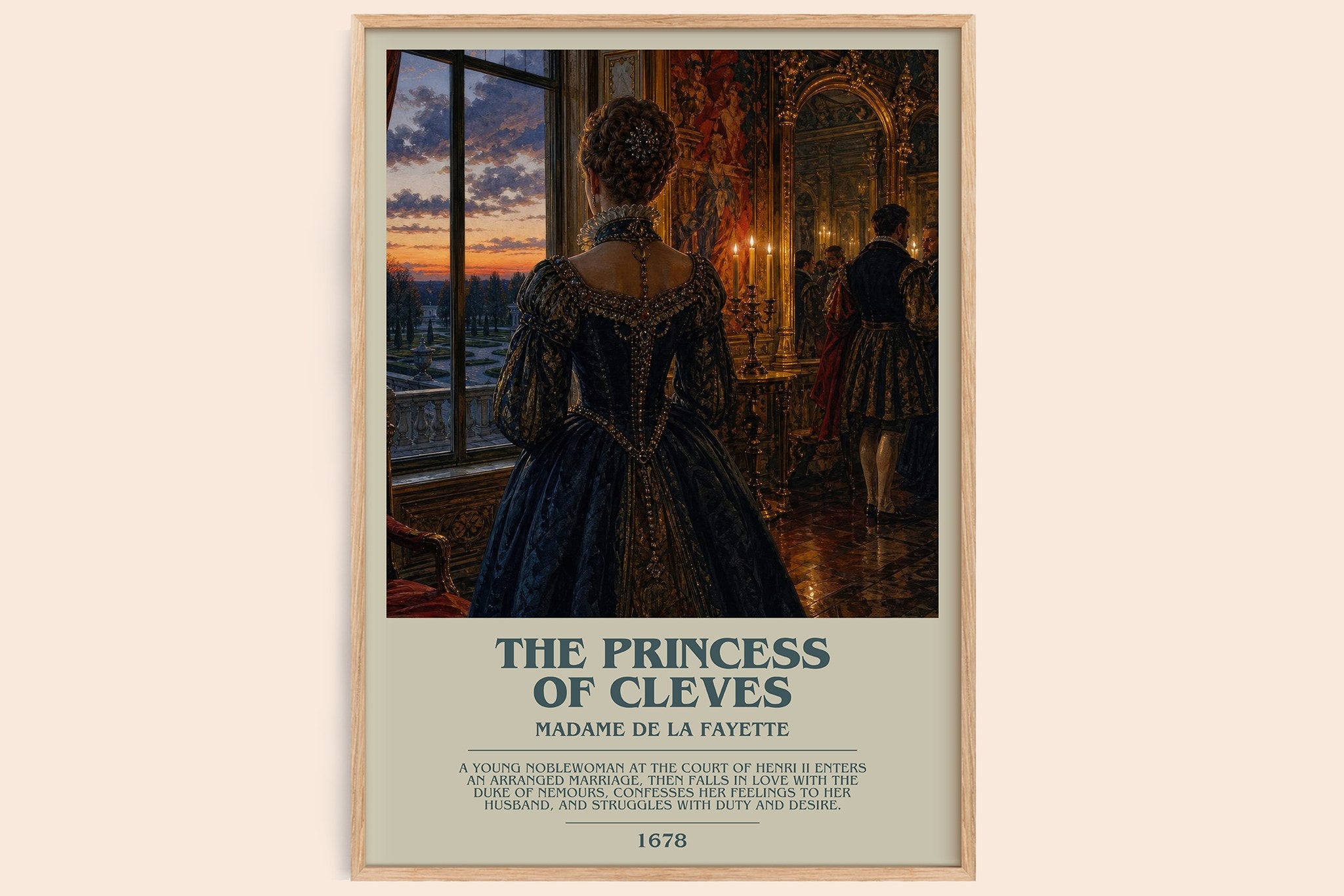 The Princess of Cleves Bookish Wall Art by Madame de La Fayette