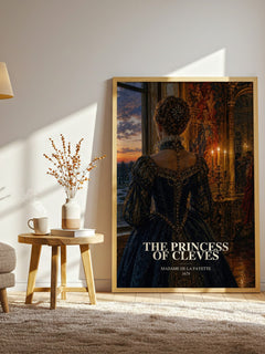 The Princess of Cleves watercolour print in frame leaning in hallway – classic literature wall art