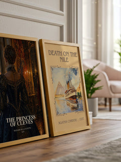 The Princess of Cleves watercolour print framed by window – literary home decor