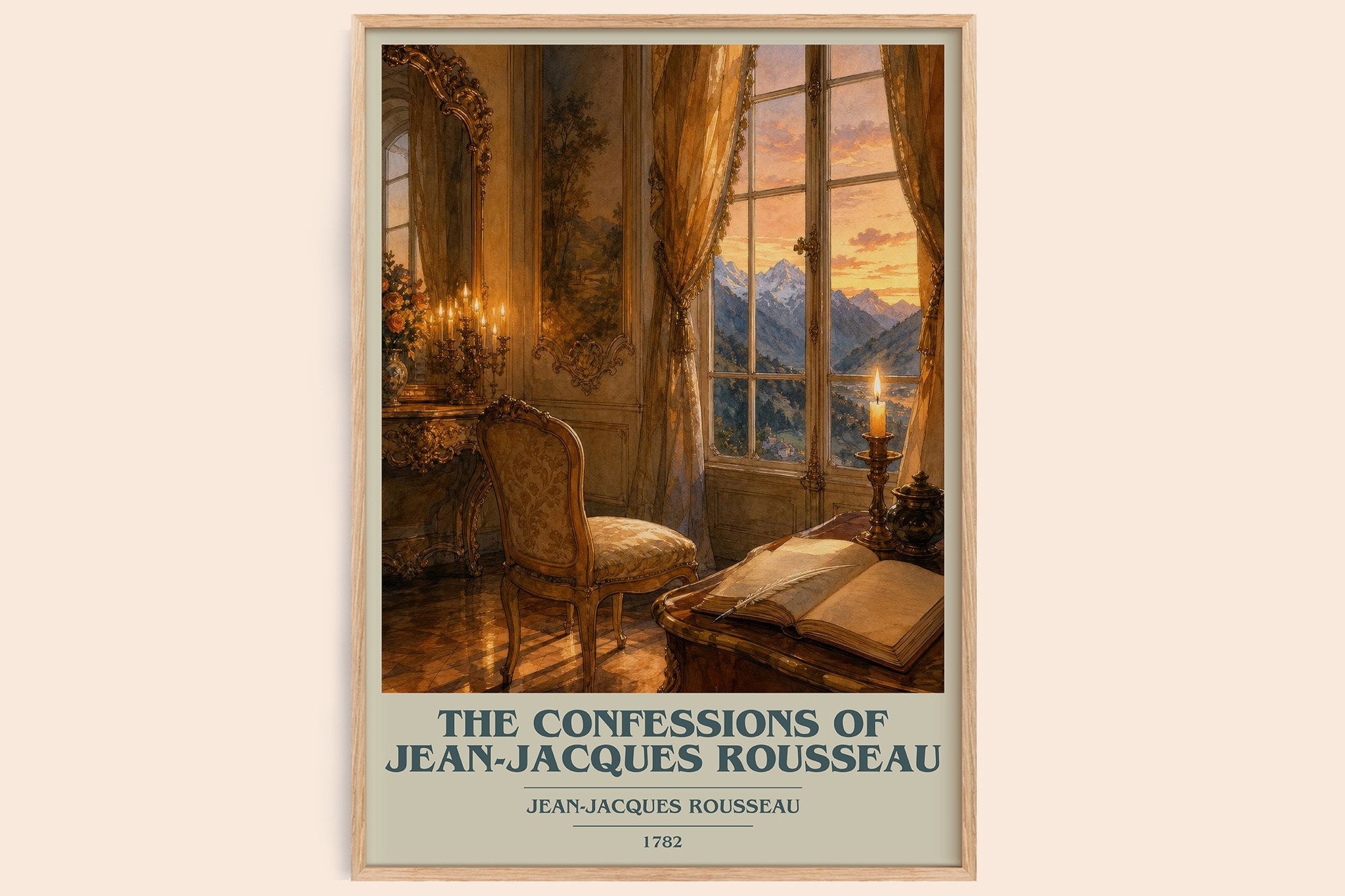 Confessions of Jean-Jacques Rousseau Book Cover Poster by J. Rousseau