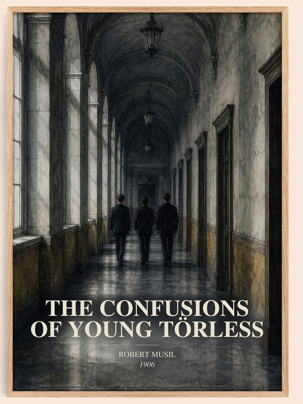 The Confusions of Young Törless watercolour book poster by Robert Musil – framed literary art print