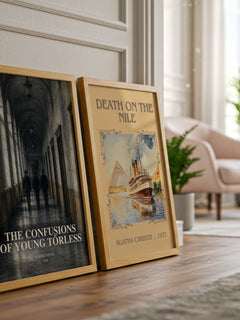 The Confusions of Young Törless watercolour print framed by window – literary home decor