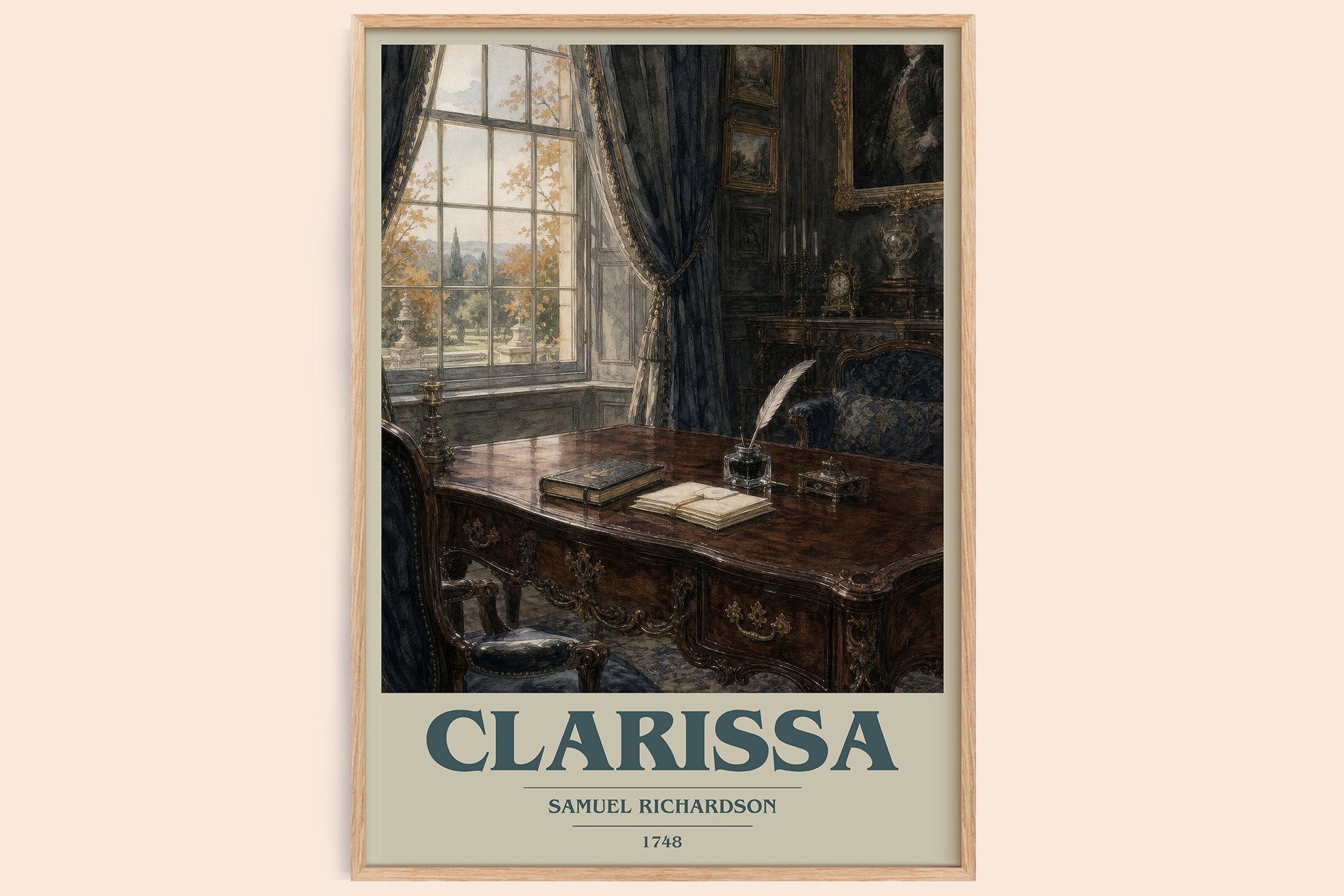Clarissa Book Cover Poster by Samuel Richardson