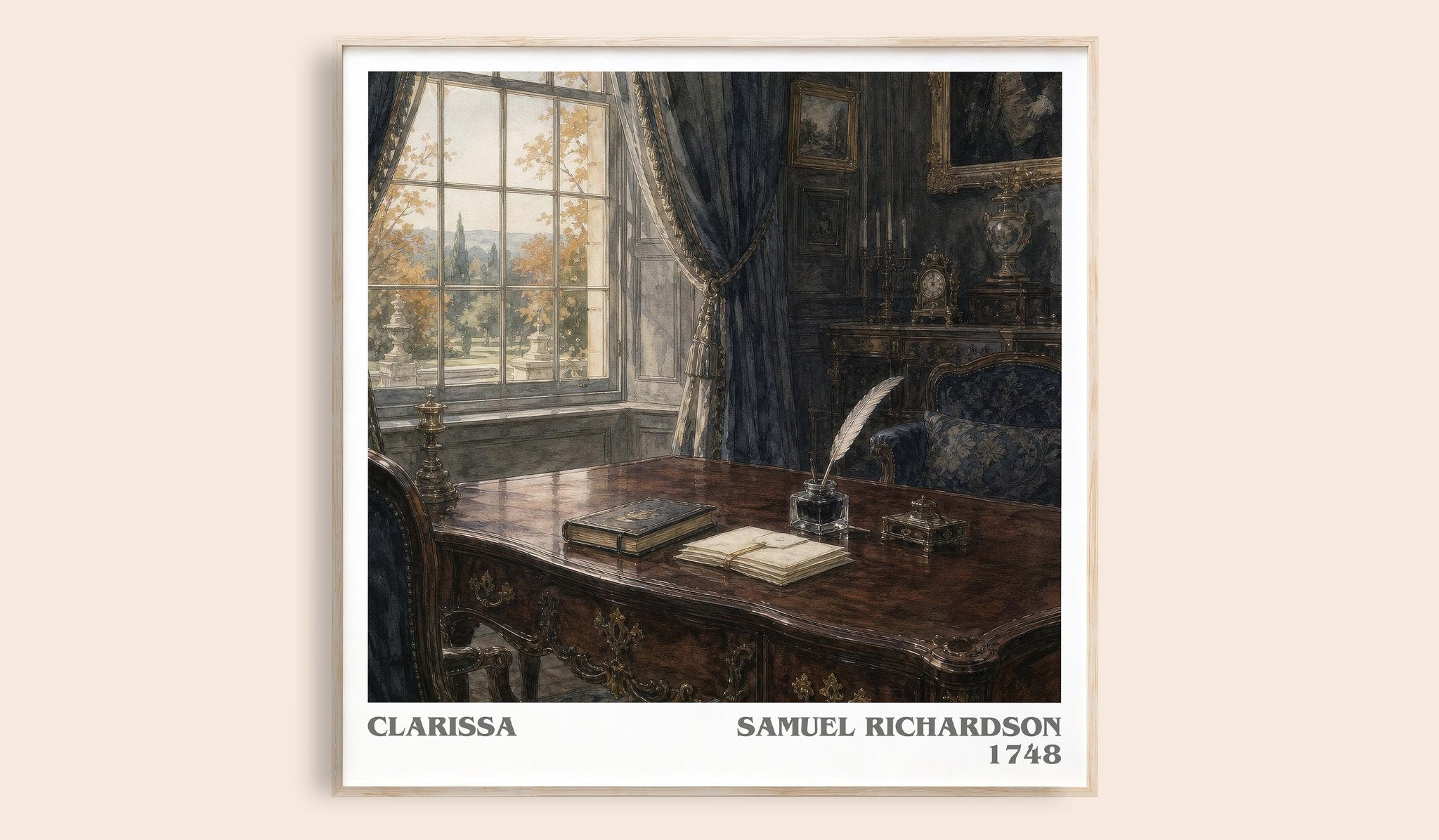 Clarissa Literary Art Print by Samuel Richardson