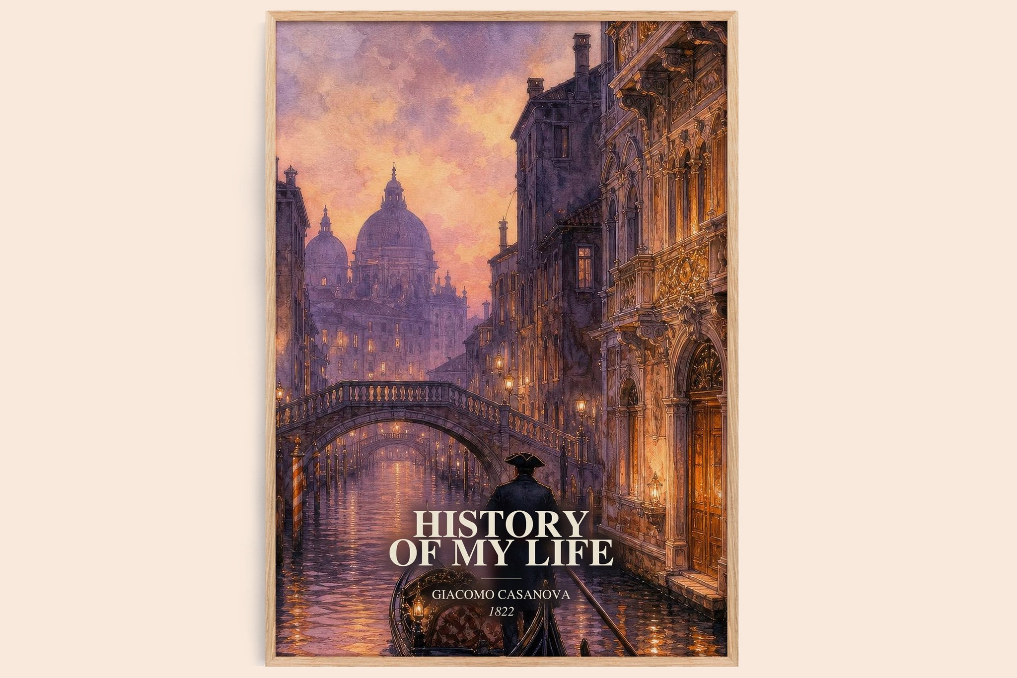History of My Life Book Watercolour Illustration by Giacomo Casanova