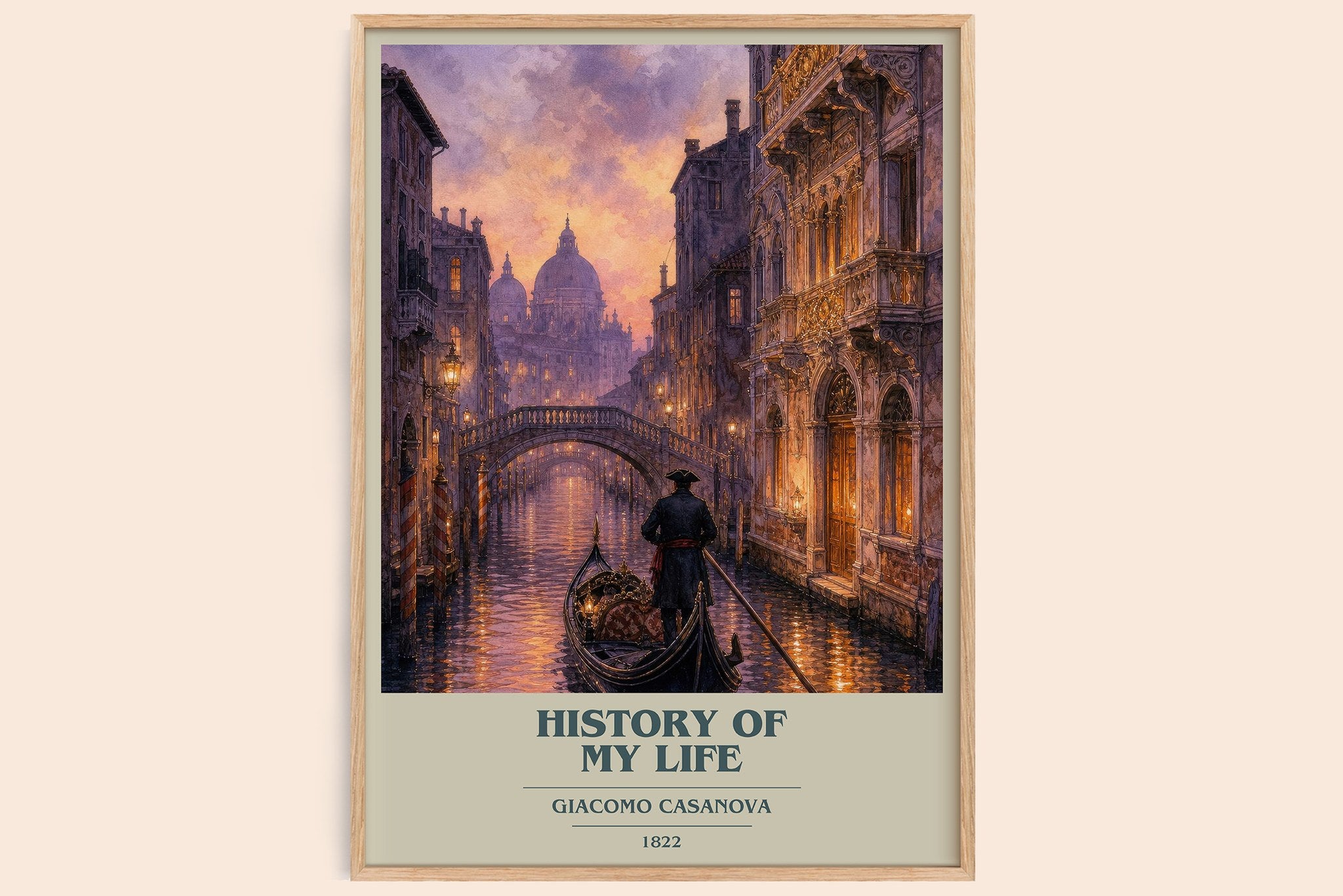 History of My Life Book Cover Poster by Giacomo Casanova