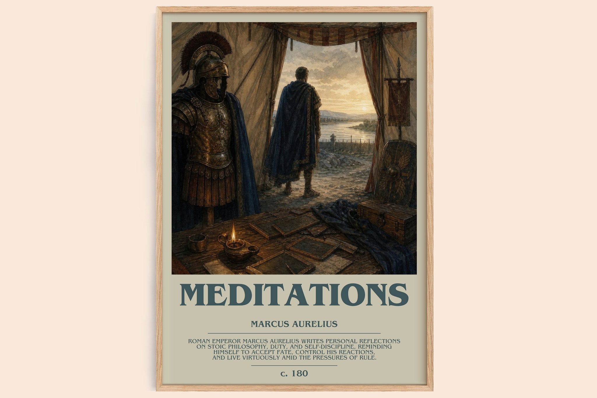 Meditations Bookish Wall Art by Marcus Aurelius